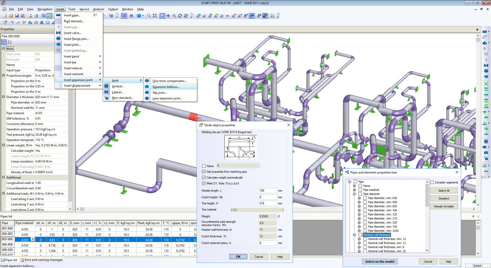 The world’s first Pipe Stress Analysis Software