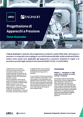 Progettazione di Apparecchi a Pressione | Corso Avanzato